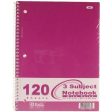 WHOLESALE BAZIC NOTEBOOK 120 CT 3 SUBJECT WIDE RULE SOLD BY CASE Online