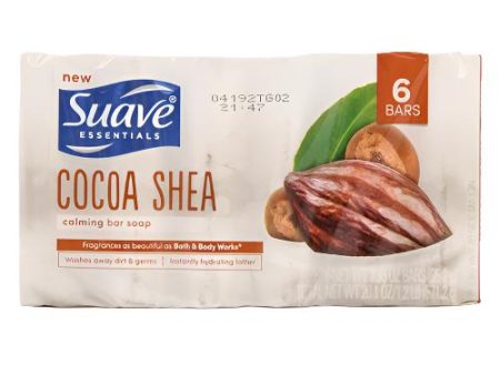 WHOLESALE SUAVE CALMING BAR SOAP COCOA SHEA 3.35 OZ 6 CT SOLD BY CASE Cheap