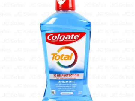 WHOLESALE COLGATE TOTAL MOUTHWASH 12H PEPPERMINT 33.8 OZ (1LT) SOLD BY CASE Online Sale