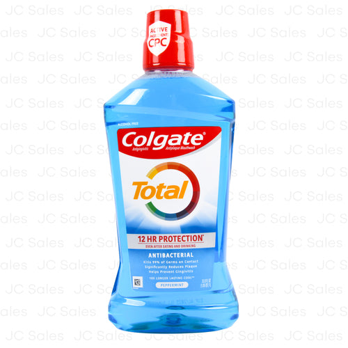 WHOLESALE COLGATE TOTAL MOUTHWASH 12H PEPPERMINT 33.8 OZ (1LT) SOLD BY CASE Online Sale