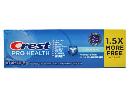 WHOLESALE CREST PRO-HEALTH CLEAN MINT PASTE 2.6 OZ SOLD BY CASE Online Sale