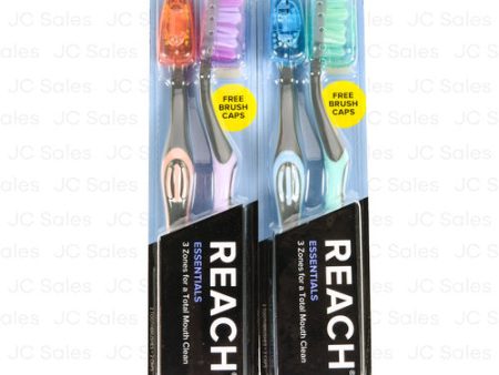 WHOLESALE REACH ESSENTIALS TOOTHBRUSH 2CT & CAP SOLD BY CASE For Discount