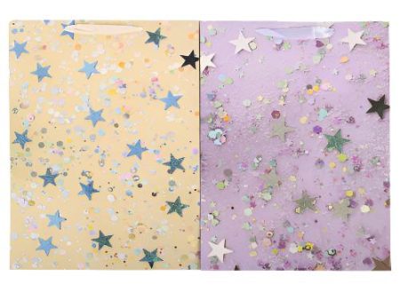 NEW WHOLESALE GIFT BAG LARGE STARS ASST COLOR SOLD BY CASE For Cheap