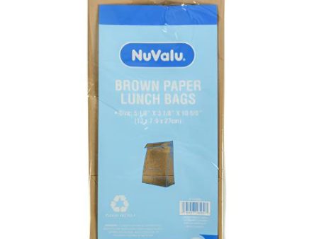 WHOLESALE NUVALU LUNCH BAG BROWN 30CT SOLD BY CASE For Discount