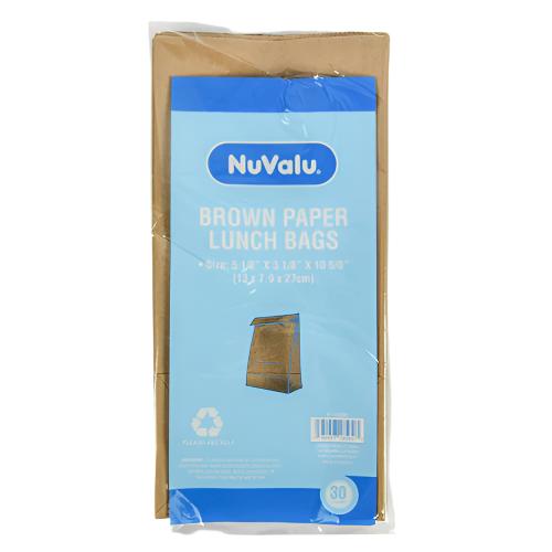 WHOLESALE NUVALU LUNCH BAG BROWN 30CT SOLD BY CASE For Discount