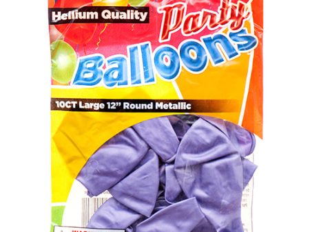 WHOLESALE BALLOON METALLIC LAVENDER 12 10CT SOLD BY CASE Hot on Sale