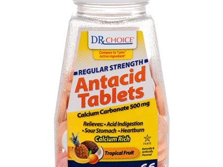 WHOLESALE DRX CHOICE ANTACID REGULAR TROPICAL FRUITS 66 CT SOLD BY CASE on Sale