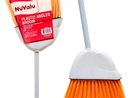 WHOLESALE NUVALU PLASTIC ANGLE BROOM W LONG HANDLE SOLD BY CASE Supply