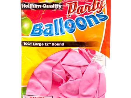 WHOLESALE BALLOON STANDARD PINK 12 10CT SOLD BY CASE For Sale