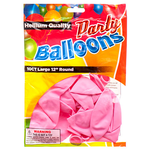 WHOLESALE BALLOON STANDARD PINK 12 10CT SOLD BY CASE For Sale