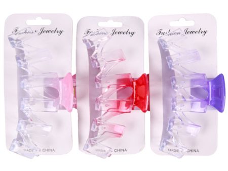 NEW WHOLESALE HAIR JAW LARGE CLIP ASST CLEAR LIGHT OMBRE COLORS SOLD BY CASE Hot on Sale