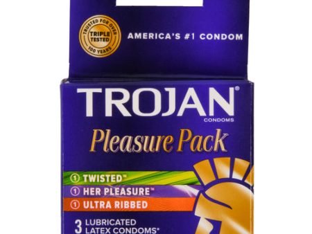 NEW WHOLESALE TROJAN CONDOMS PLEASURE PACK 3 PK SOLD BY CASE Discount