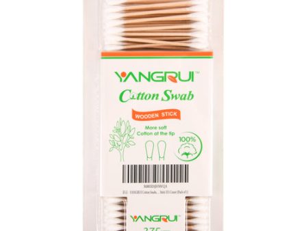 NEW WHOLESALE COTTON SWABS 375 CT WOOD STICK SOLD BY CASE Cheap