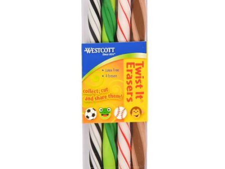 WHOLESALE TWISTED ERASERS 4 PK SOLD BY CASE For Sale