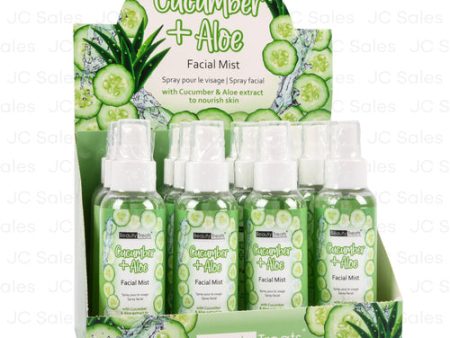 WHOLESALE BEAUTY TREATS FACIAL MIST CUCUMBER+ALOE 4.4-OZ SOLD BY CASE on Sale