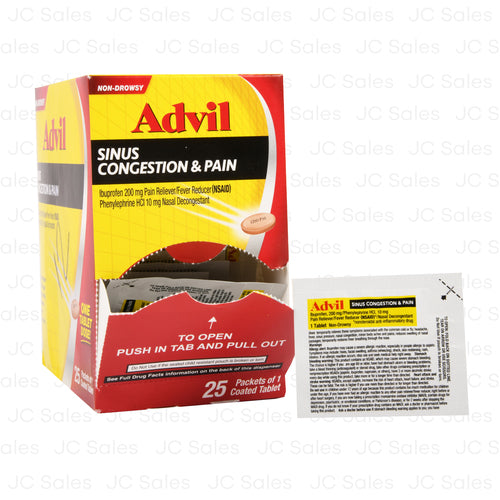 WHOLESALE ADVIL CONGESTION RELIEF 25CT SOLD BY CASE on Sale