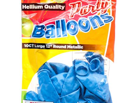 WHOLESALE BALLOON METALLIC BLUE 12 10CT SOLD BY CASE Sale