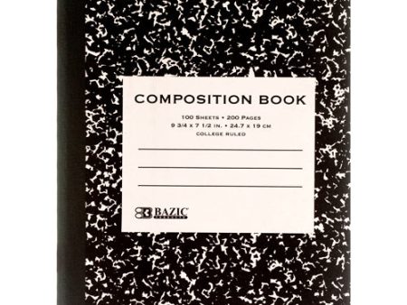 WHOLESALE BAZIC NOTEBOOK 100 CT COMPOSITION COLLEGE RULED #5050 SOLD BY CASE Online now