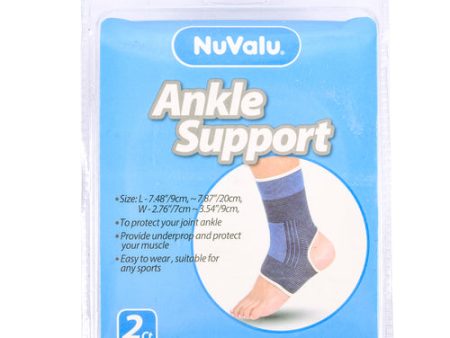 WHOLESALE NUVALU ELASTIC SUPPORT ANKLE 2PC W  BLISTER SOLD BY CASE Discount