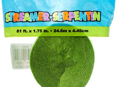 WHOLESALE UNIQUE #6355 STREAMER LIME GREEN 1.75INX81FT SOLD BY CASE For Discount