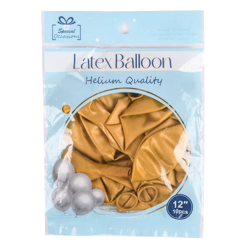 NEW WHOLESALE ANGELS CRAFT LATEX BALLOON 10CT GOLD SOLD BY CASE For Cheap