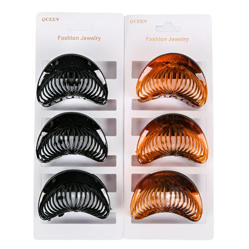 WHOLESALE HAIR JAW CLIPS 3 CT ASST COLOR BROWN & BLACK SOLD BY CASE Hot on Sale