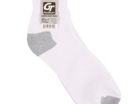 NEW WHOLESALE MENS 1 PAIR SPORT SOCKS WHITE GREY QUARTER 10-13 SOLD BY CASE Online Sale