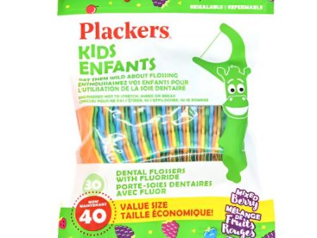 WHOLESALE PLACKERS KIDS DENTAL FLOSSERS 40 CT SOLD BY CASE For Discount