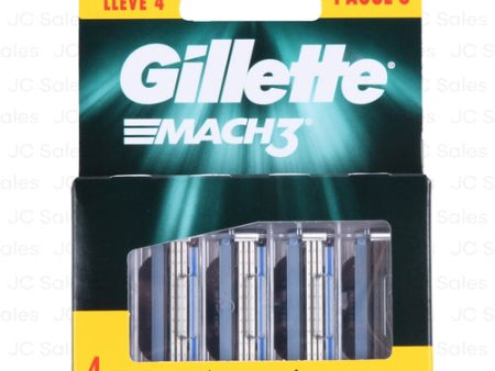 WHOLESALE GILLETTE MACH3 REFILL BLADES 4PK SOLD BY CASE For Cheap