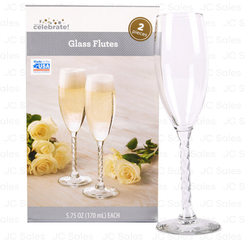 WHOLESALE CHAMPAGNE FLUTE LIBBY GLASS 2-PC SOLD BY CASE on Sale