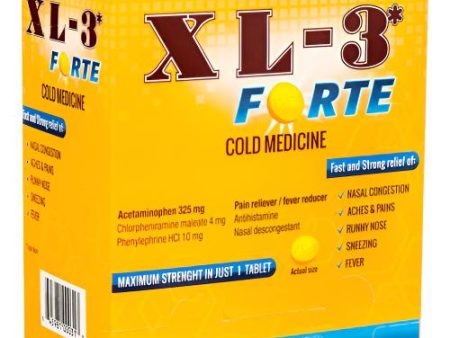 WHOLESALE XL-3 COLD MEDICINE 4 TABLETS PER PACKET SOLD BY CASE Hot on Sale