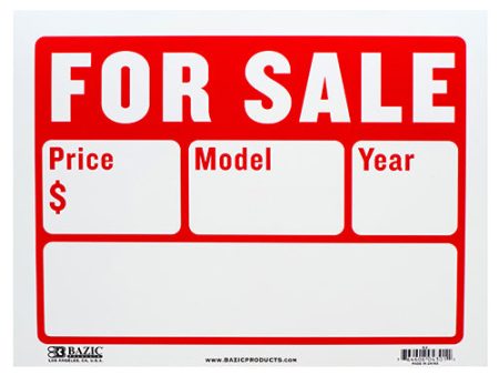 WHOLESALE BAZIC SIGN FOR SALE 9 X 12 2 LINES SOLD BY CASE Online