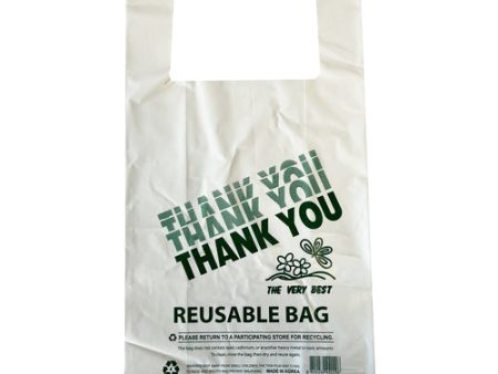 NEW WHOLESALE SHOPPING BAG THANK YOU 10 X 5 X 19  REUSABLE 300 CT WHITE SOLD BY CASE For Cheap