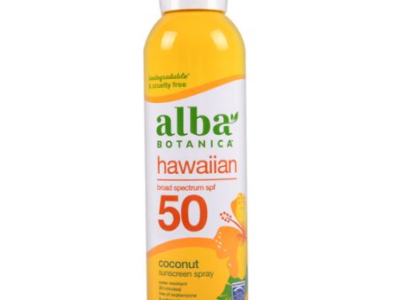 WHOLESALE ALBA SUNSCREEN 50 SPF COCONUT SPRAY 5OZ SOLD BY CASE Cheap